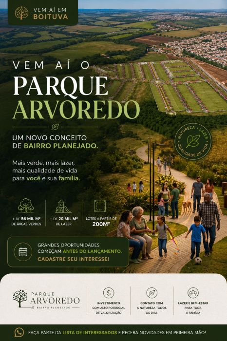 Lote - Lançamentos - Parque Arvoredo - Boituva - SP